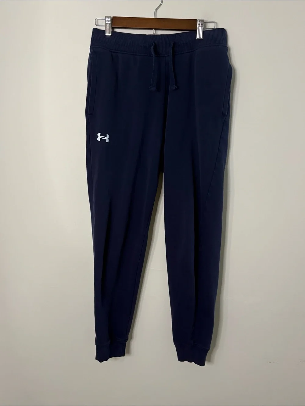 Under Armour Navy Jogger Sweatpants with White Logo